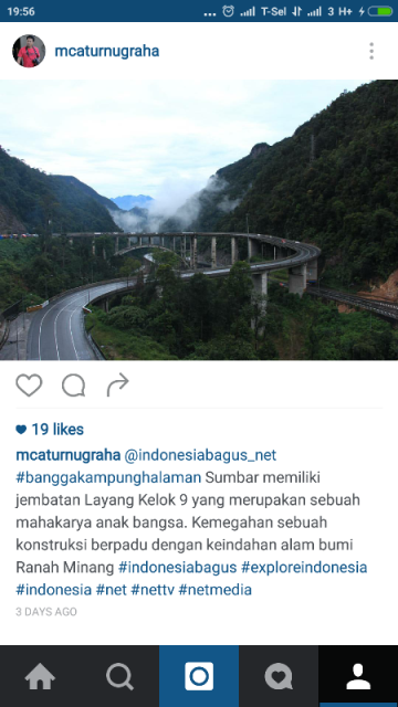 Upload foto Jembatan Kelok Sembilan
