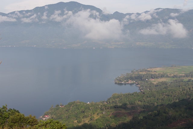 Panorama Danau Singkarak dari Puncak Bukit Aua Sarumpun